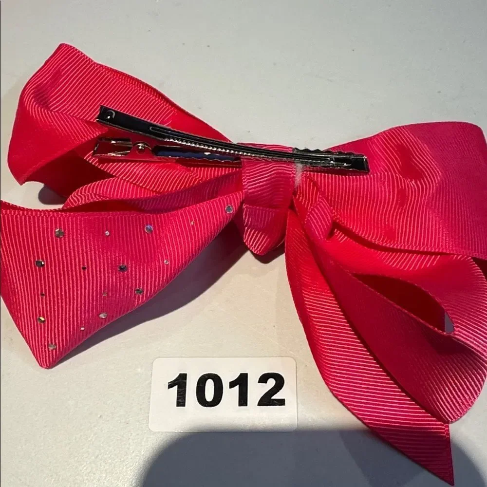 1012 Hot Pink Hello Kitty Hair Bow Alligator Clip